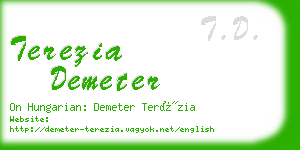 terezia demeter business card
